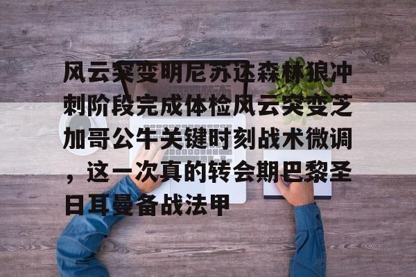 星空官网-包含风云突变明尼苏达森林狼冲刺阶段完成体检风云突变芝加哥公牛关键时刻战术微调，这一次真的转会期巴黎圣日耳曼备战法甲的词条